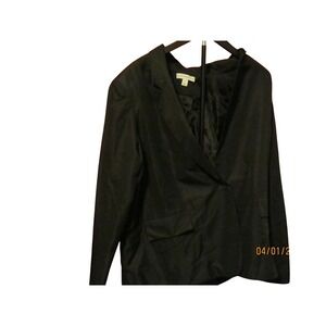 And Now This Womens Black Single Button Blazer Jacket Size L